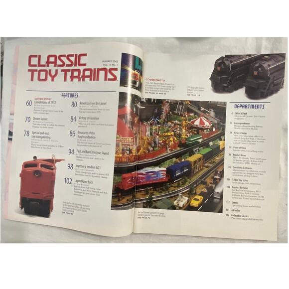 Vtg Lot 3 Classic Toy Trains Jan Feb Mar 2002 Magazine Layout Railroad Track - Picture 4 of 9